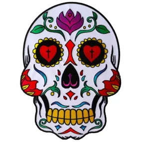 Sugar Skull Embroidered Iron on Patch