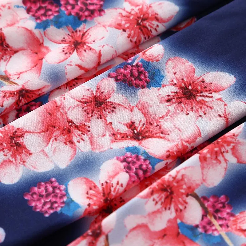 Summer Girls Flower Print Pleated Dress