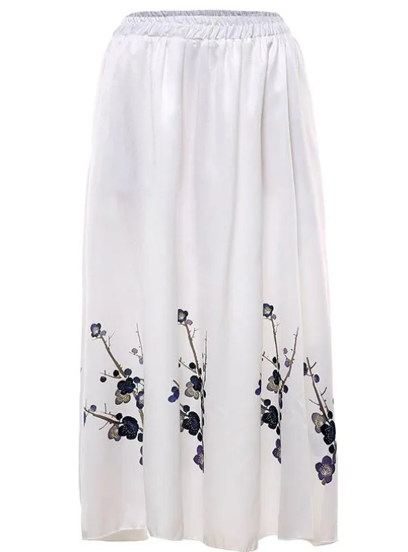 TastyHottie - Half Length Skirt Slim Elastic Waist Printed