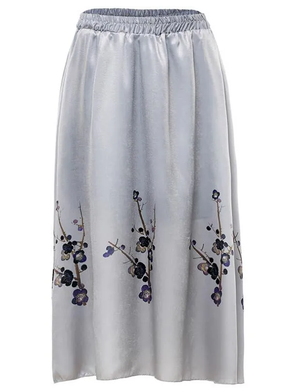 TastyHottie - Half Length Skirt Slim Elastic Waist Printed