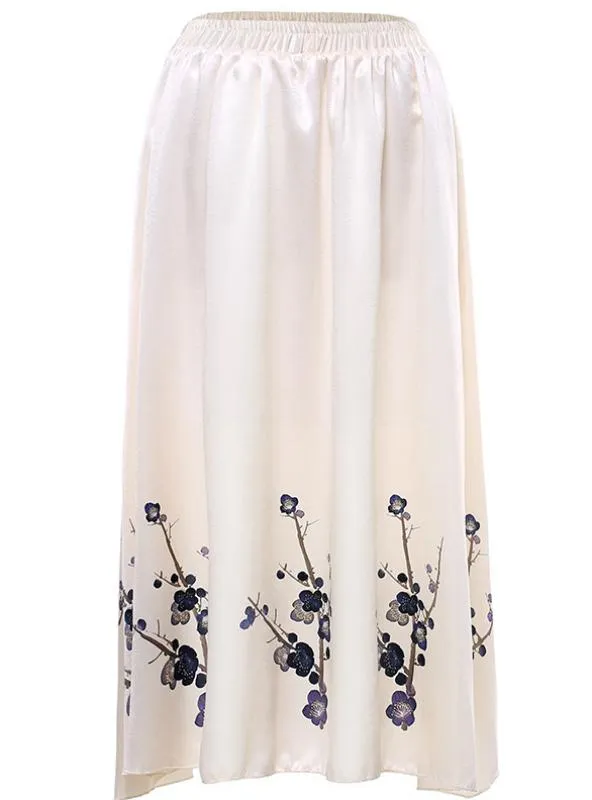 TastyHottie - Half Length Skirt Slim Elastic Waist Printed