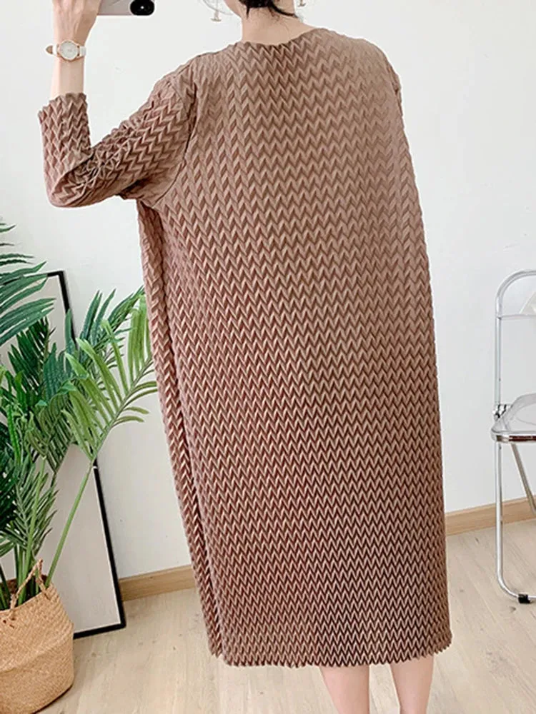 Truly Pleated Asymmetrical Everyday Dress