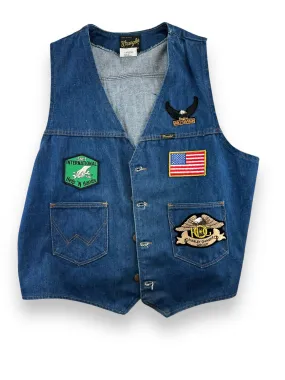 Vintage Wrangler Washington Retreads Biker Vest SZ XL