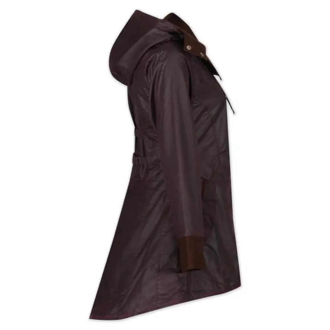 WG Women's Louise Wax Coat in Mahogany