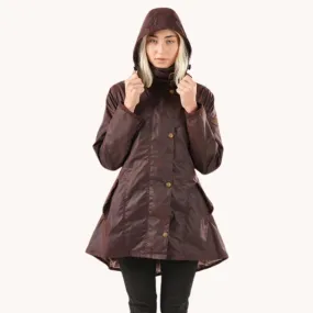 WG Women's Louise Wax Coat in Mahogany