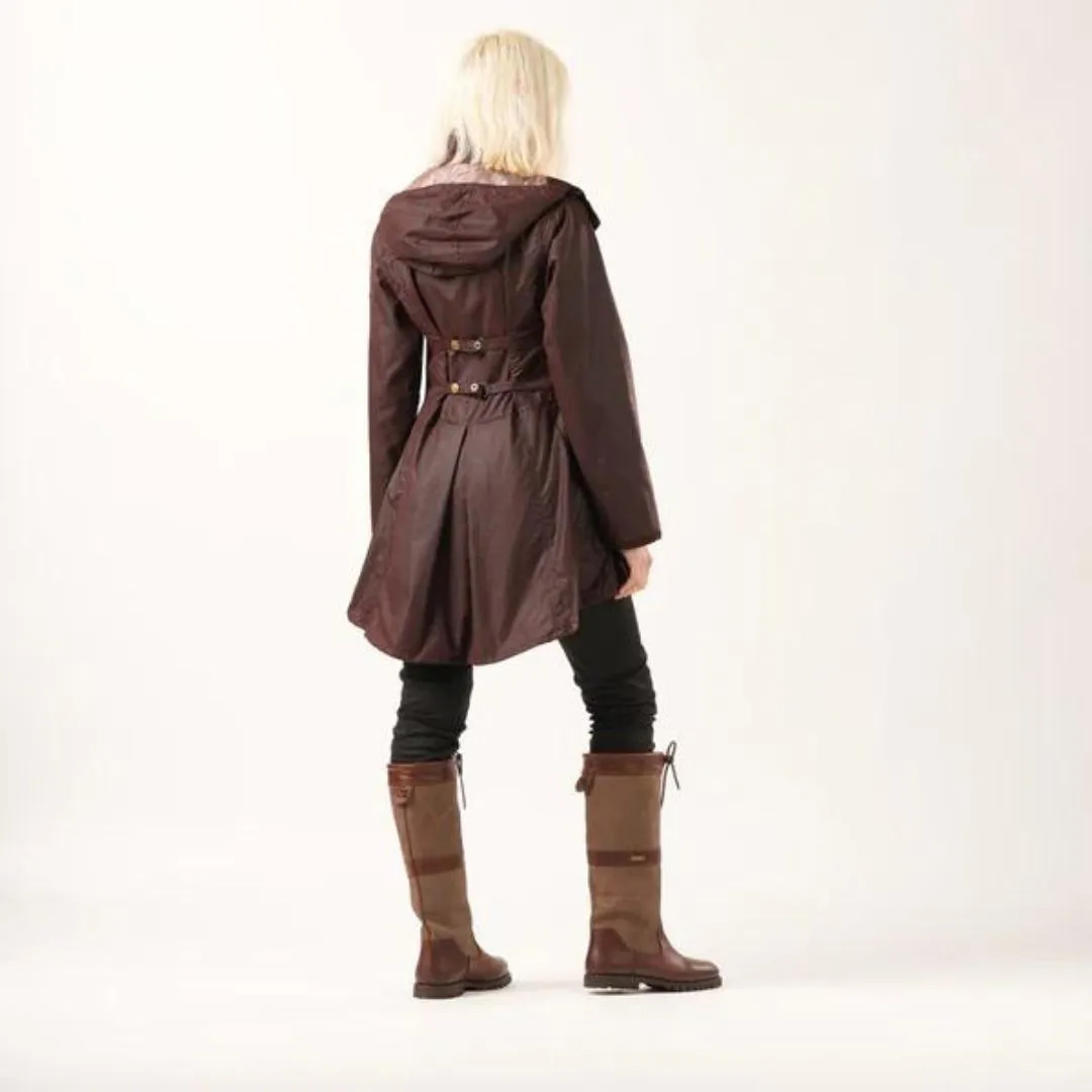 WG Women's Louise Wax Coat in Mahogany
