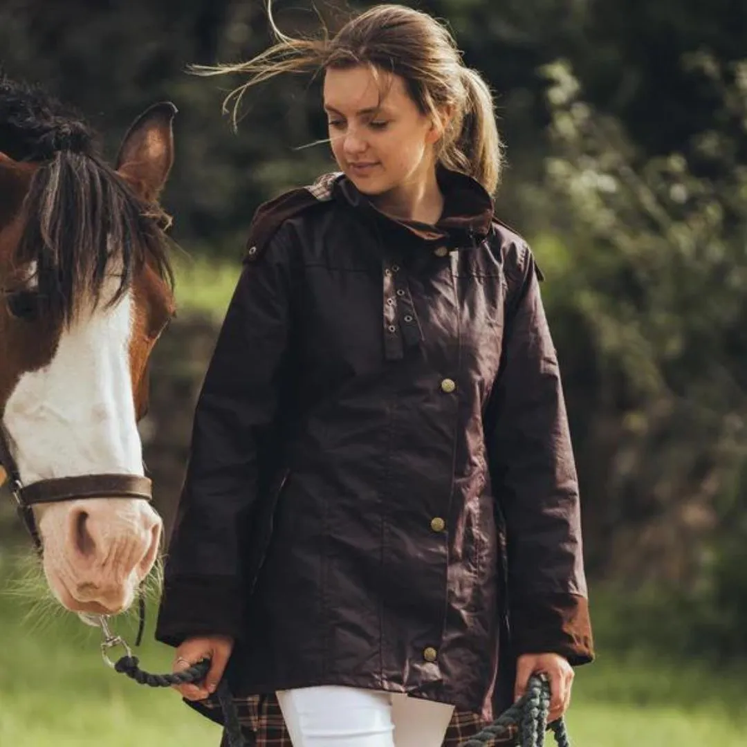 WG Women's Louise Wax Coat in Mahogany