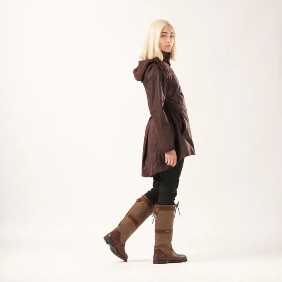 WG Women's Louise Wax Coat in Mahogany