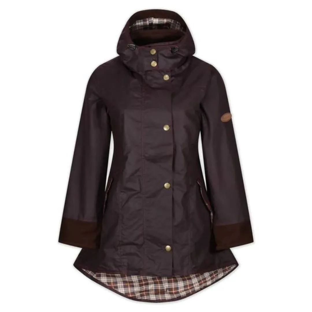 WG Women's Louise Wax Coat in Mahogany