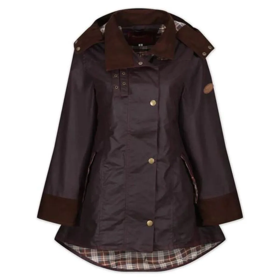 WG Women's Louise Wax Coat in Mahogany