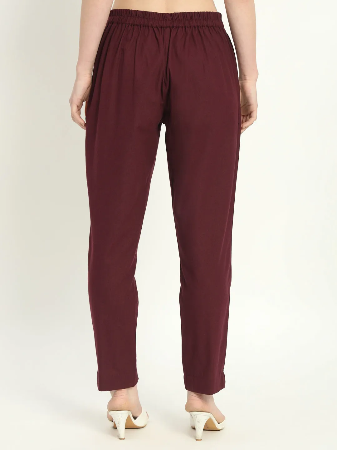 WINE COTTON PANTS