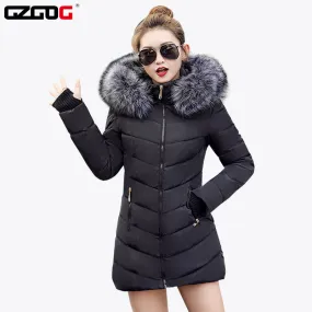 Women coat thick hoodie  winter coat slim women parka Down jacket