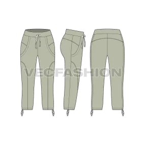 Women's Capri Length Cotton Pants