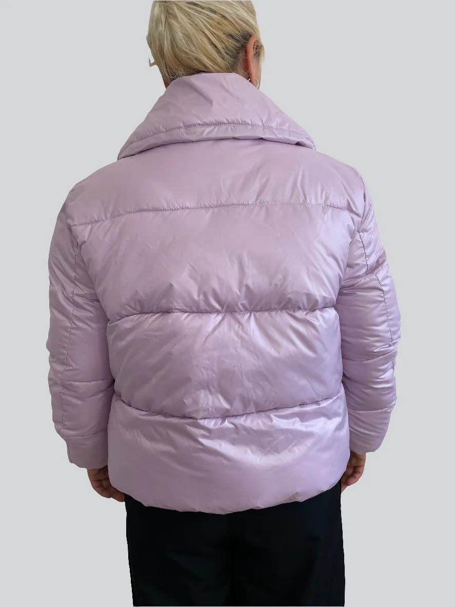 Women’s Full Zip Puffer Jacket in Lilac M