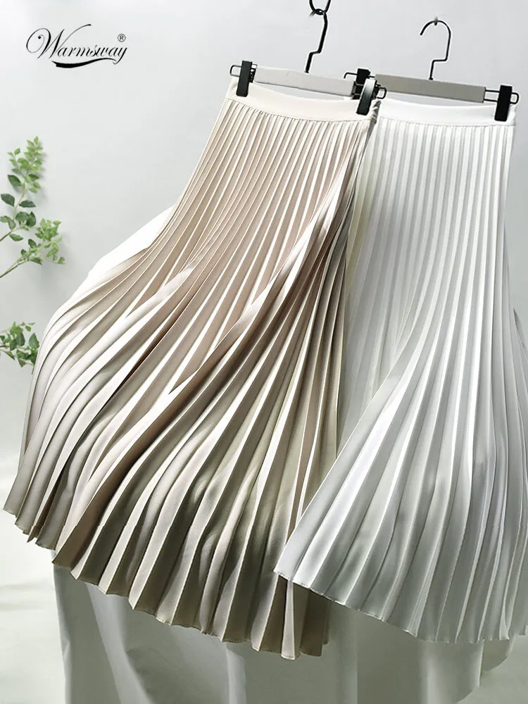 Women's High-Waist Luxury Pleated Skirt