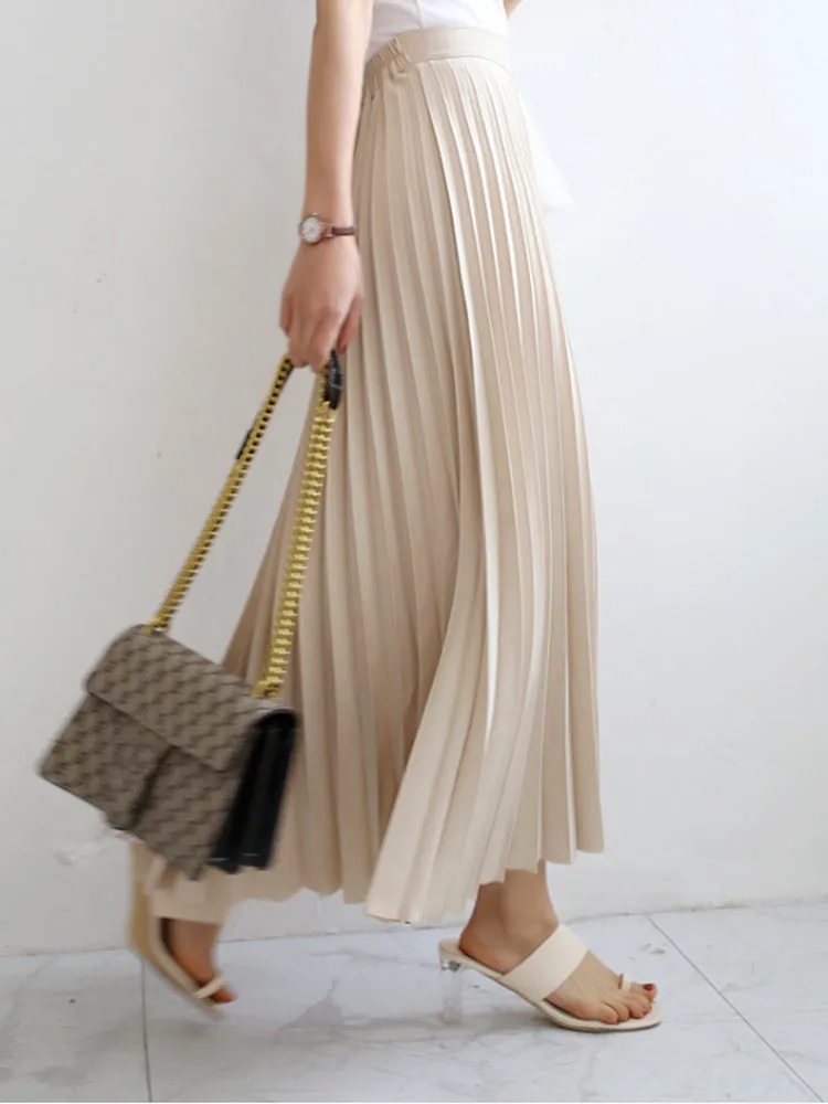 Women's High-Waist Luxury Pleated Skirt