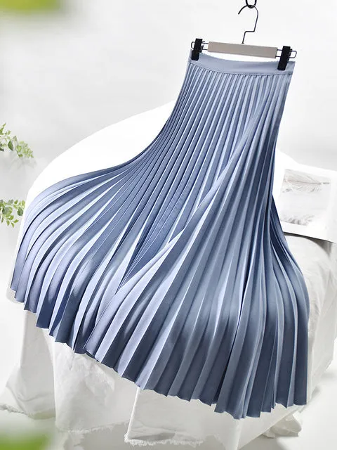 Women's High-Waist Luxury Pleated Skirt