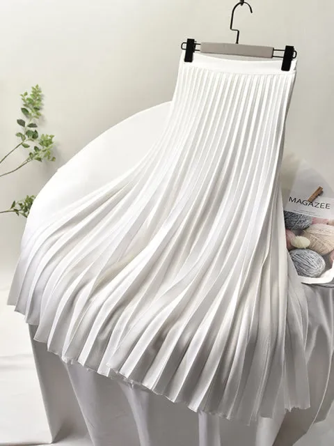 Women's High-Waist Luxury Pleated Skirt