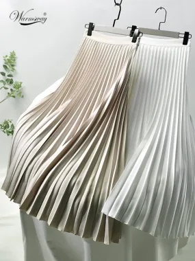Women's High-Waist Luxury Pleated Skirt