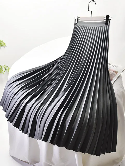 Women's High-Waist Luxury Pleated Skirt