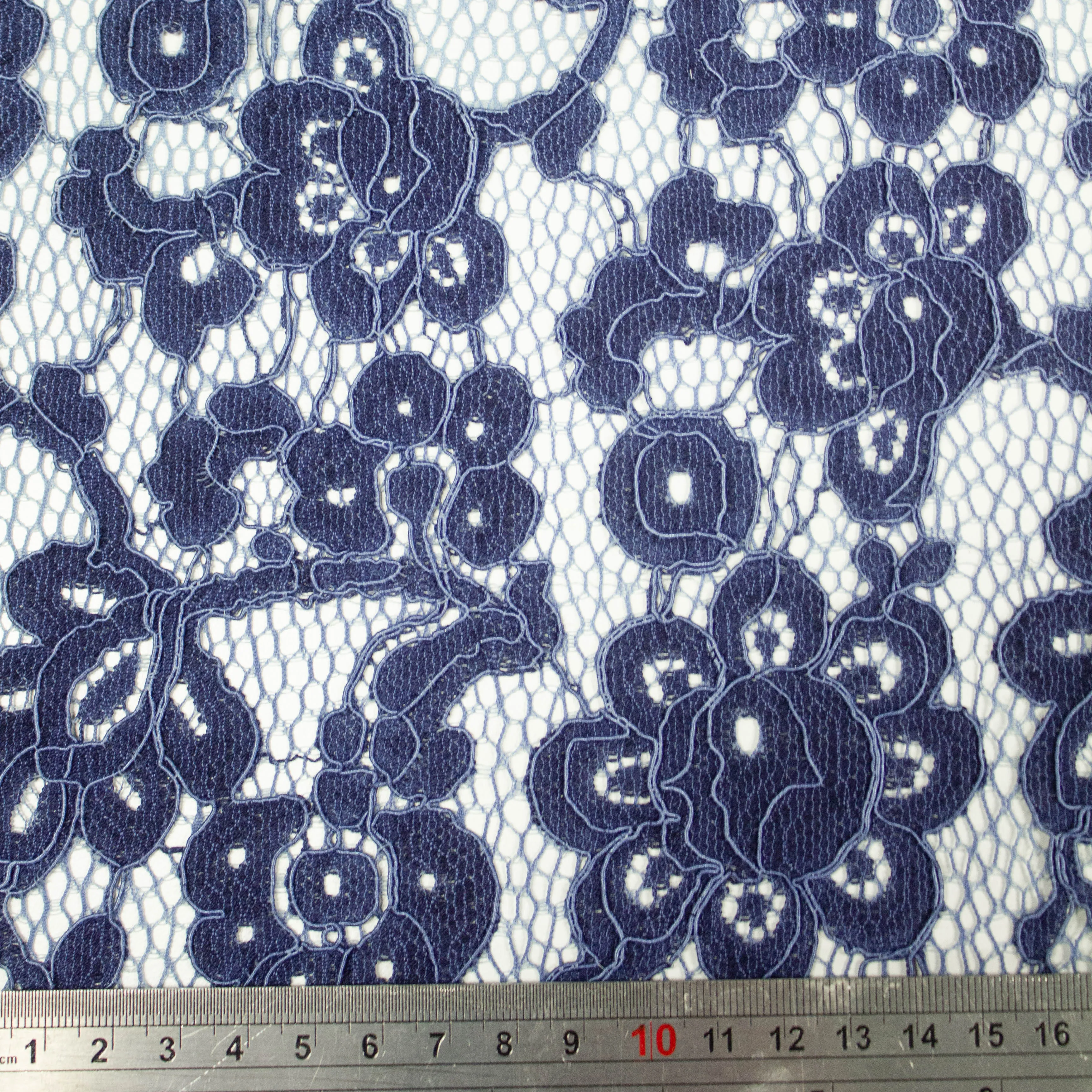 Yanzi Blue Floral Polyester Lace